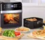 AirFryer - Air fryer com alimentos saudáveis em uma cozinha moderna