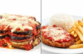 Parmigiana italiana e Parmegiana brasileira